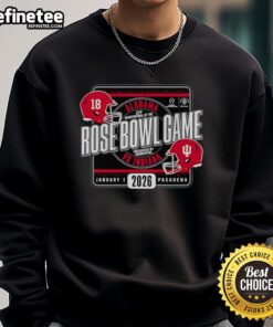 Alt Text: Original Indiana Football 2026 Rose Bowl Game Head To Head Sweatshirt showcasing team spirit and vibrant design.