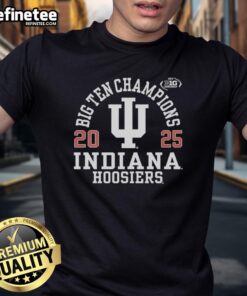 Original Indiana Hoosiers Logo Big Ten Football Champions 2025 T-Shirt showcasing team pride and championship spirit.