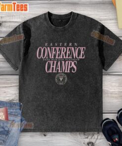 Original Inter Miami CF 2025 MLS Eastern Conference Champions washed t-shirt featuring bold team graphics.