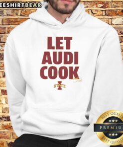 Original Iowa State Basketball Let Audi Crooks Cook signature hoodie in red, featuring team logo and stylish design.