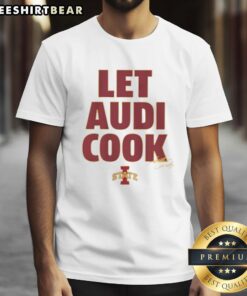 Original Iowa State Basketball Let Audi Crooks Cook Signature T-Shirt featuring bold graphics and vibrant colors.