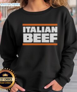 Cozy Original Italian Beef Chicago Bears sweatshirt featuring team colors and logo, perfect for fans and chilly days.