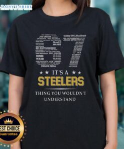 Original 'It's A Steelers Thing You Wouldn't Understand' Ladies Tee in black, perfect for Pittsburgh Steelers fans.