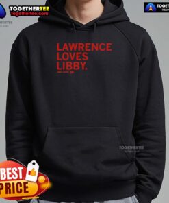 Original Lawrence Loves Libby Fandel hoodie in vibrant colors, showcasing unique design and comfortable fit.