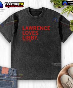 Original Lawrence Loves Libby Fandel washed t-shirt in soft fabric, featuring a stylish graphic design.