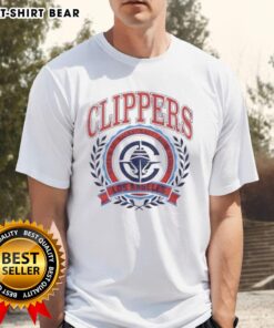 Original Los Angeles Clippers NBA crest t-shirt featuring vibrant team colors and logo, perfect for basketball fans.