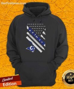 Original Los Angeles Rams Football X Teacher American Flag Hoodie showcasing team spirit and patriotic design.