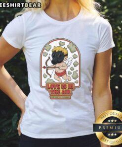 Original Love Is In The Air Gas Clouds Ladies Tee featuring a vibrant gas cloud design for a stylish, casual look.
