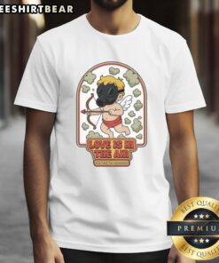 Alt Text: Original Love Is In The Air Gas Clouds T-Shirt featuring a whimsical design with colorful gas clouds and heart motifs.