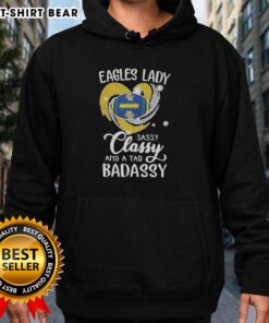 Original Marquette Golden Eagles Lady Sassy Classy Diamond Heart Hoodie in navy blue, featuring stylish graphics and cozy design.