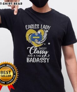 Alt Text: Original Marquette Golden Eagles Lady Sassy Classy And A Tad Badassy Diamond Heart T-Shirt for stylish fans.