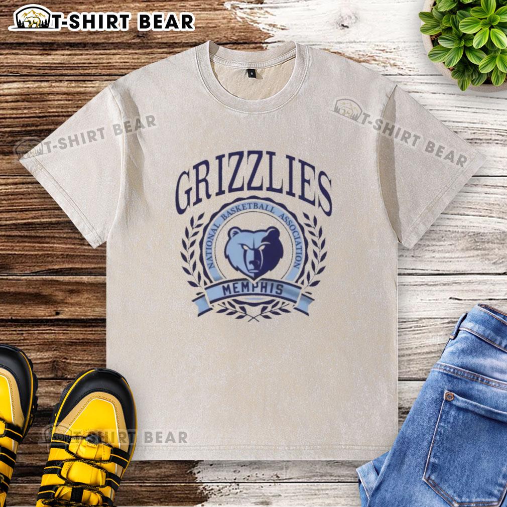 Original Memphis Grizzlies National Basketball Association Crest Washed T Shirt Original Memphis Grizzlies NBA crest washed t-shirt featuring the team's logo in vibrant colors on a soft fabric.
