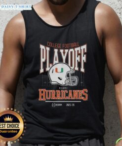 Original Miami Hurricanes college football playoff 2025-26 tank top featuring vibrant team colors and logo design.