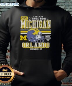 Original Michigan Wolverines Citrus Bowl 2025 hoodie featuring team colors and logo, perfect for fans in Orlando.