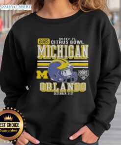 Original Michigan Wolverines Citrus Bowl 2025 sweatshirt in Orlando, showcasing team spirit and style for fans.