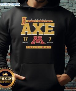 Original Minnesota Golden Gophers hoodie celebrating the 17-7 victory over Wisconsin Badgers for Paul Bunyan's Axe.