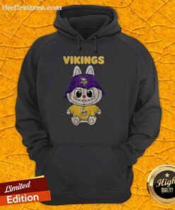 Alt Text: Original Minnesota Vikings Labubu Hoodie featuring team colors and logo, perfect for fans and game day wear.