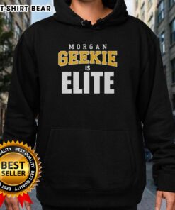 Original Morgan Geekie Elite Short Shift Hoodie in black with logo, perfect for fans and casual wear.