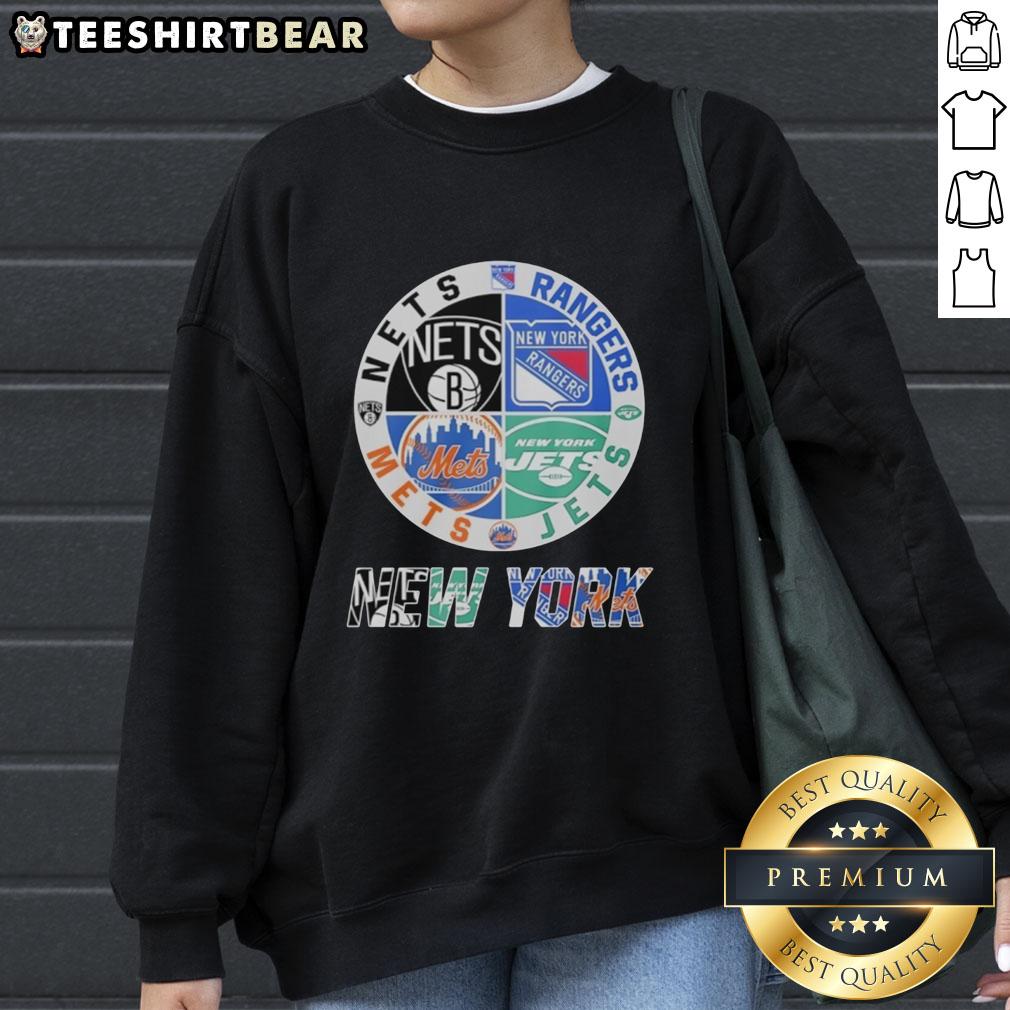 original-new-york-jets-new-york-nets-new-york-mets-and-new-york-rangers-mashup-logo-sweatshirt Original New York Jets, Nets, Mets, and Rangers mashup logo sweatshirt featuring iconic team logos.
