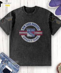Original New York Rangers Surround Washed T-Shirt in blue, featuring team logo and vintage style for fans.