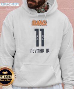 Original Neymar Jr 11 CSU Santos FC BMG Hoodie featuring vibrant colors and stylish design, perfect for football fans.