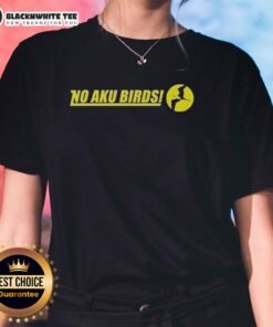 Original No Aku Birds Logo Ladies Tee featuring a stylish bird design on a comfortable shirt for women.