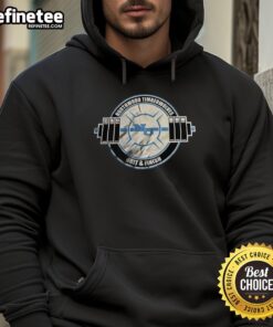 Original Northwood Timberwolves Grit and Finish Hoodie in blue, showcasing team logo and cozy design for fans.