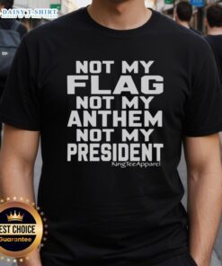Alt Text: Original Not My Flag Not My Anthem Not My President T-Shirt featuring bold text design on a casual tee.