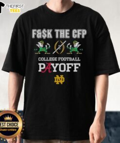 Original Notre Dame Fighting Irish vs Alabama Crimson Tide College Football Playoff T-Shirt design featuring team logos.