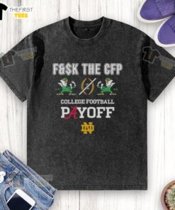 Original Notre Dame Fighting Irish vs Alabama Crimson Tide CFP washed t-shirt showcasing college football playoff spirit.