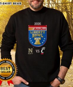 Original Official Navy Midshipmen vs Cincinnati Bearcats 2026 AutoZone Liberty Bowl Matchup Sweatshirt design