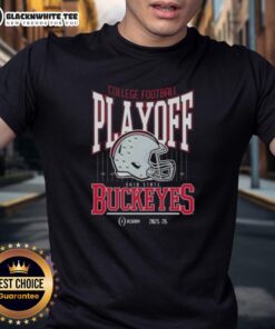 Original Ohio State Buckeyes College Football Playoff 2025-26 T-Shirt featuring team colors and logo on a stylish design.