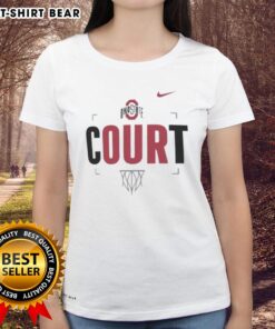 Alt Text: Original Ohio State Our Court Ladies Tee featuring a stylish design and comfortable fit for Ohio State fans.