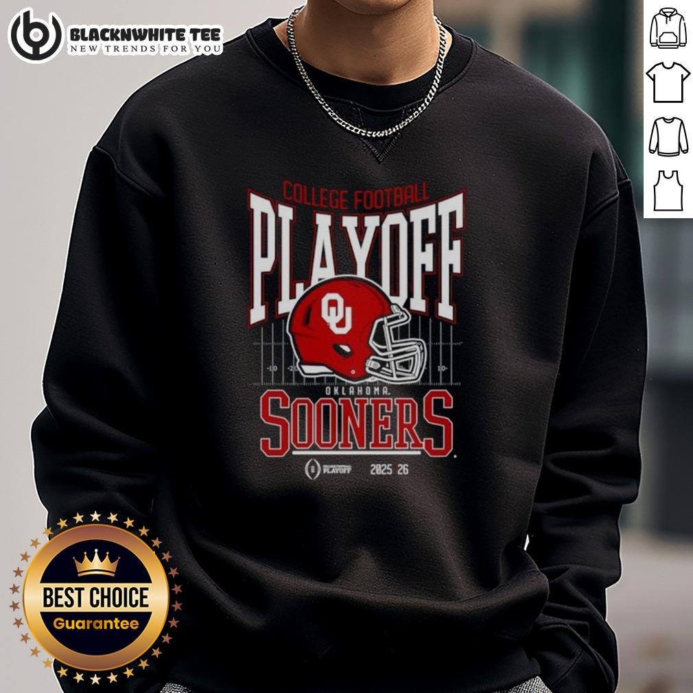 Original Oklahoma Sooners 2025-2026 College Football Playoff Bound Helmet Sweatshirt Oklahoma Sooners 2025-2026 College Football Playoff Bound helmet sweatshirt featuring team logo and vibrant colors.