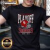 Alt Text: Original Oklahoma Sooners 2025-2026 College Football Playoff Bound Helmet T-Shirt featuring iconic team colors and design.