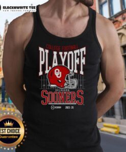 Original Oklahoma Sooners 2025-2026 College Football Playoff Bound Helmet Tank Top - stylish fan gear for supporters.