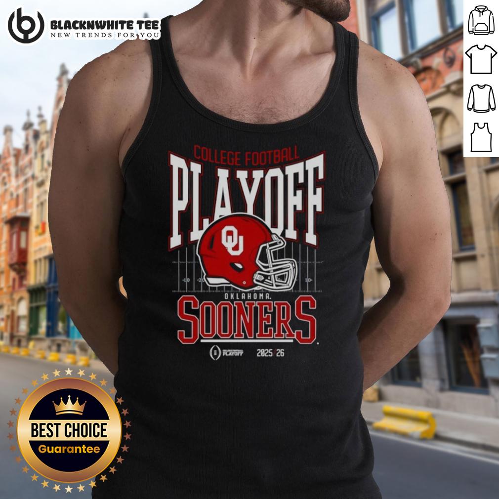 Original Oklahoma Sooners 2025-2026 College Football Playoff Bound Helmet Tank Top Original Oklahoma Sooners 2025-2026 College Football Playoff Bound Helmet Tank Top - stylish fan gear for supporters.