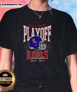 Original Ole Miss Rebels College Football Playoff 2025-26 Ladies Tee featuring team colors and logo.