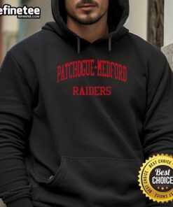 Original Patchogue Medford Raiders High School sports hoodie in Medford, NY, featuring team colors and logo.