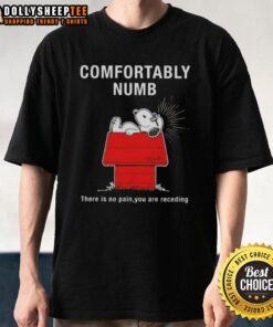 Alt Text: Original Peanuts Snoopy Comfortably Numb T-shirt featuring Snoopy with a dreamy, relaxed expression and vibrant colors.