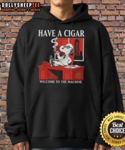 Alt Text: Original Peanuts Snoopy Have A Cigar hoodie featuring iconic Snoopy design, perfect for fans of the classic comic.