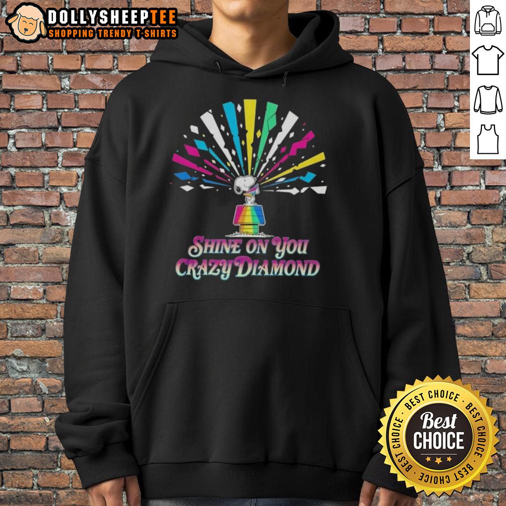 Original Peanuts Snoopy Shine On You Crazy Diamond Hoodie Alt Text: Original Peanuts Snoopy Shine On You Crazy Diamond Hoodie featuring Snoopy and vibrant design.