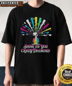 Alt Text: Original Peanuts Snoopy Shine On You Crazy Diamond T-Shirt featuring Snoopy in a vibrant graphic design.