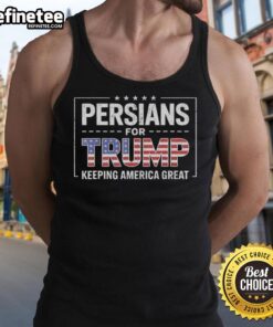 Original Persians for Trump Keeping America Great retro tank top showcasing patriotic design and bold graphics.