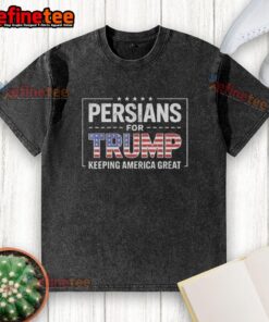 Alt Text: Retro washed t-shirt featuring Original Persians for Trump slogan, promoting the Keep America Great message.