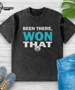 Original Philadelphia Eagles football logo on a 'Been There, Won That' washed t-shirt for fans.