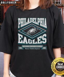 Alt Text: Original Philadelphia Eagles Heater Ladies Tee in green, showcasing team logo and stylish design for fans.