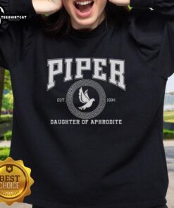 Alt Text: Original Piper Daughter of Aphrodite Rebel Heart Sweatshirt featuring a stylish design and comfortable fit.