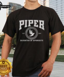 Alt Text: Original Piper Daughter Of Aphrodite Rebel Heart T-Shirt featuring a stylish design and bold graphic for fans.
