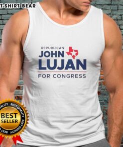 Original Republican John Lujan for Congress 2026 tank top featuring bold graphics and patriotic colors.